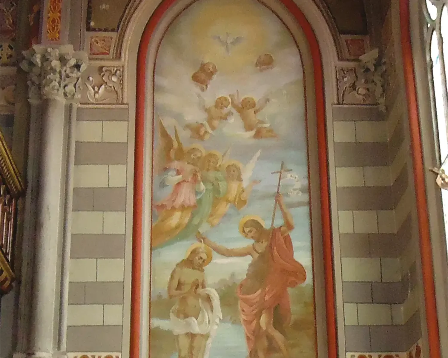 Chiesa di San Marco Evangelista - affresco Battesimo di Gesù